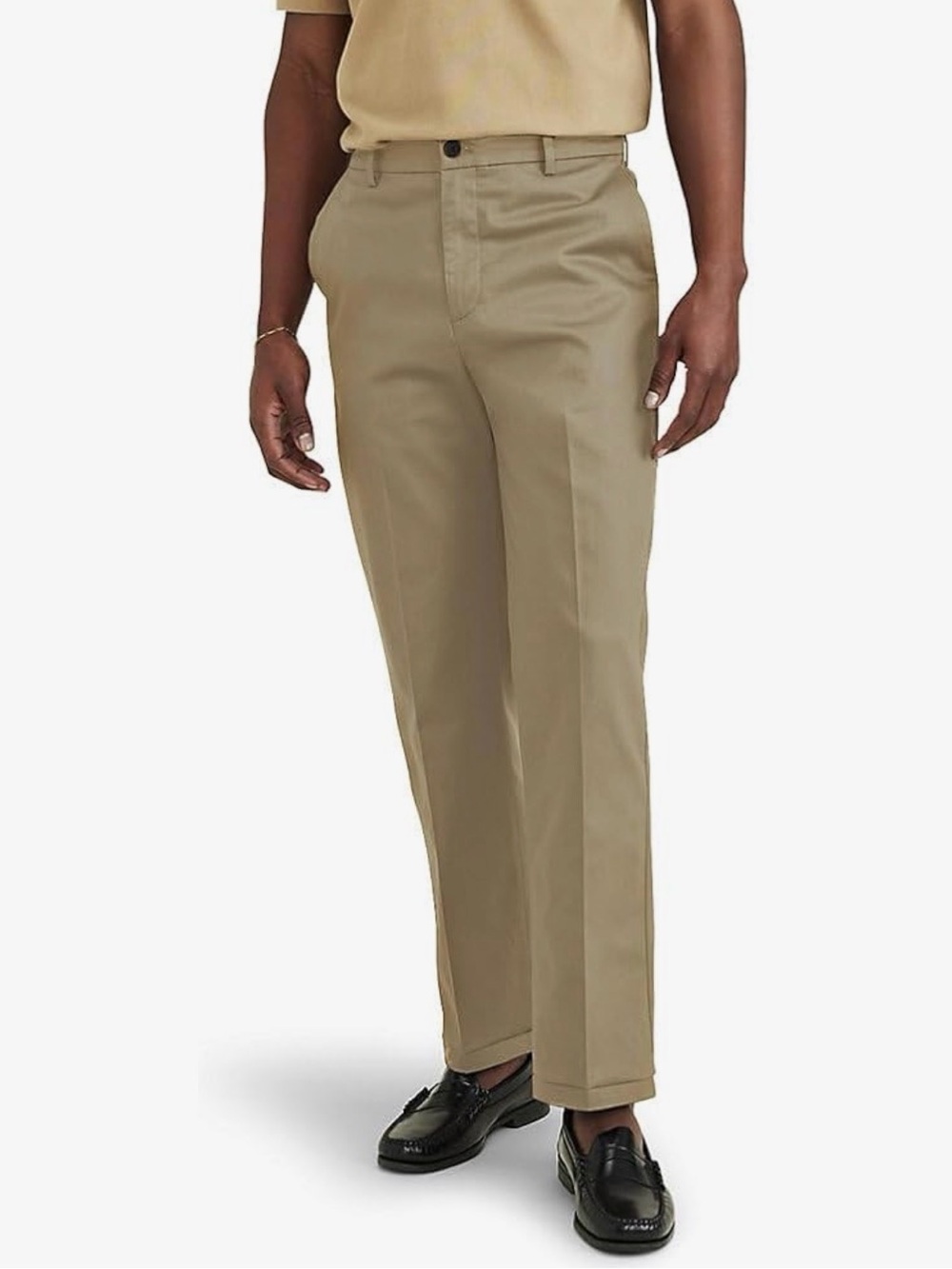 Dockers Signature Iron Free Khaki Straight Fit British Khaki Pants Size 48x36
